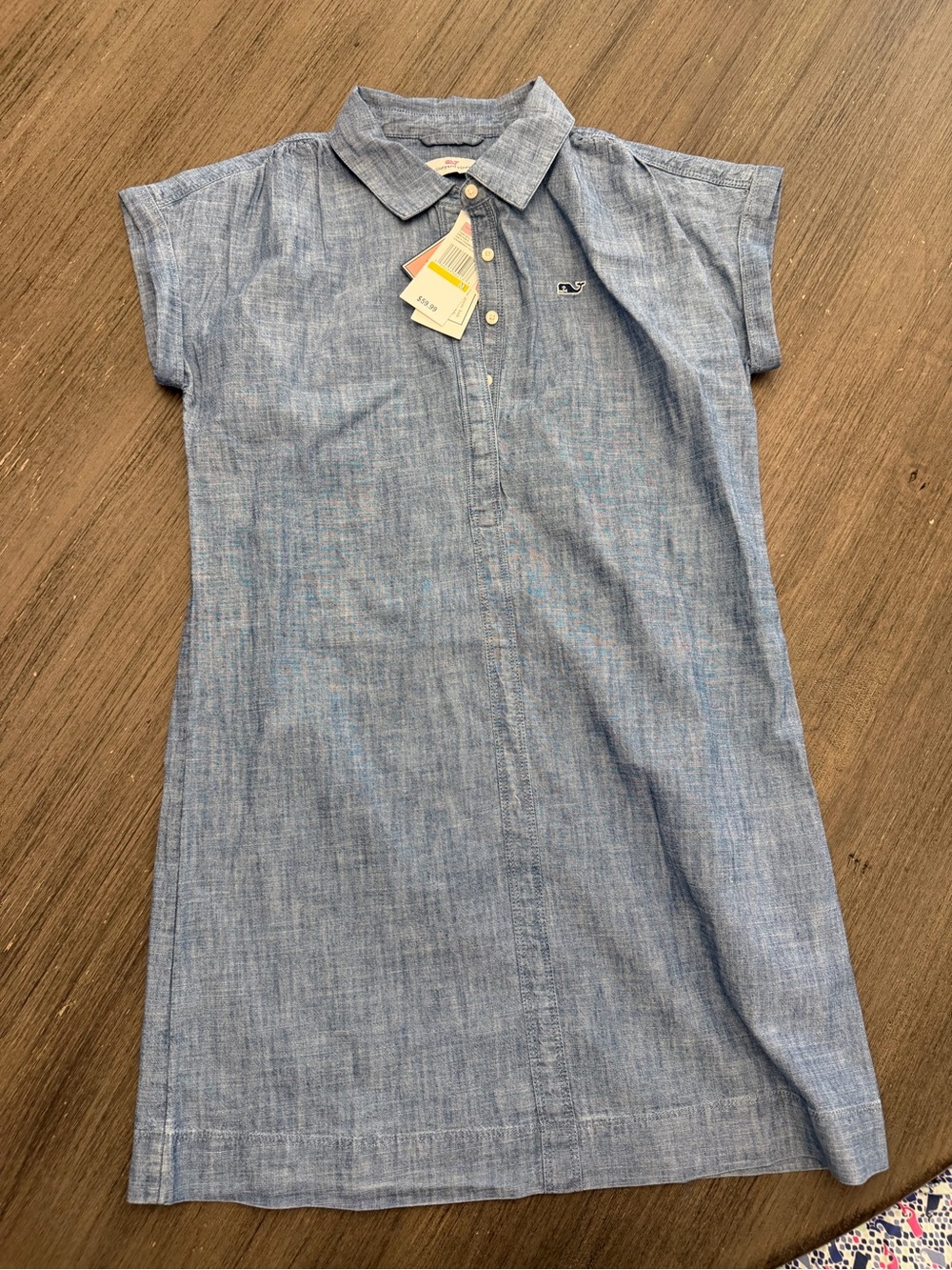 NWT Vineyard Vines Girls' Chambray Polo Dress